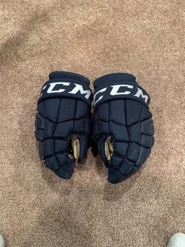 Blue Used CCM Pro Model 14" Pro Stock Gloves