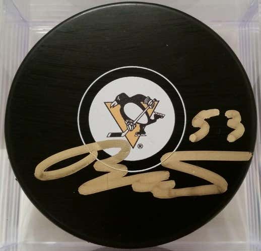 TEDDY BLUEGER Pittsburgh Penguins AUTOGRAPHED Auto Signed NHL Hockey Puck