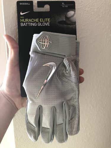 Gray New XL Nike Huarache Elite Batting Gloves
