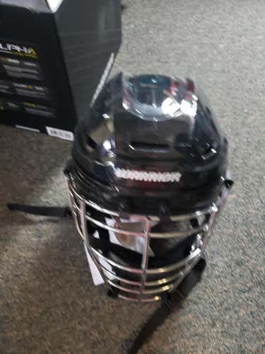 Black New Adult Player Warrior Alpha One Medium Pro Helmet