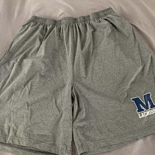 Gray Middlebury Men's Lacrosse XL Warrior Shorts