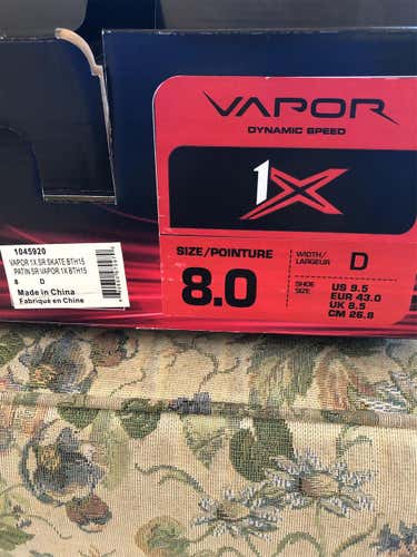 Used Bauer Vapor 1X D&R (Regular)  Size 8 Hockey Skates