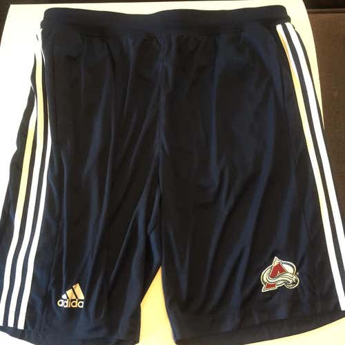 Adidas Climalite Men’s XL Pro Return Team Issued Shorts Colorado Avalanche Global Series Sweden 2017