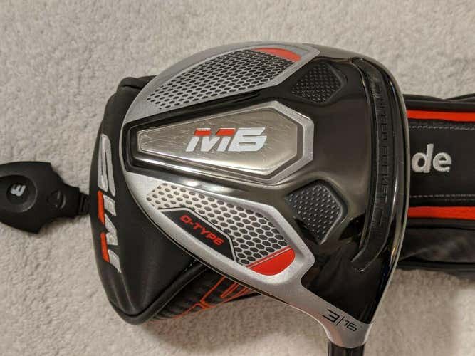 TAYLORMADE M6 D TYPE 3W 16* W PROJECT X EVENFLOW 50 GRAM 6.0 STIFF STOCK GRIP