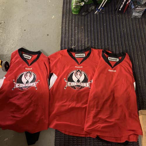Set Of 3 Red  Reebok Jerseys