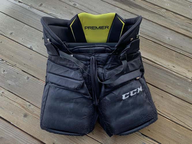 Black Used Senior Medium CCM Premier Pro Hockey Goalie Pants