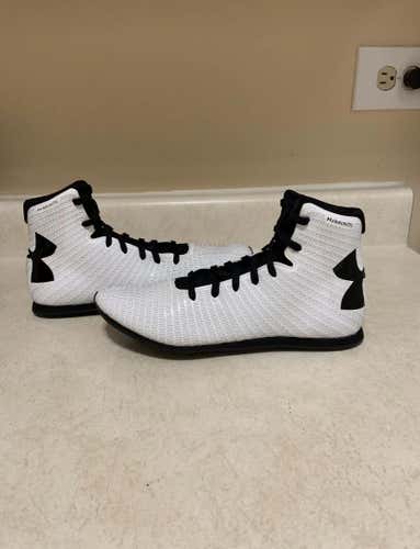 Under Armour UA Clutchfit Men's Boxing Shoes White/Black 1256889-103 Size 9