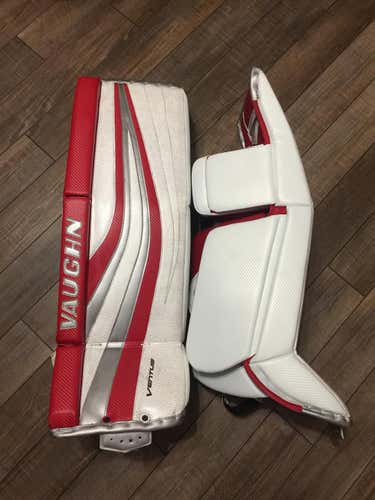 Weave Slide Material!! 33 + 1.5" Vaughn Ventus SLR Pro Carbon Goalie Leg Pads Pro Stock Senior Used