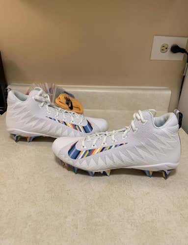 Nike Alpha Menace Pro Crucial Catch Football Cleat AV4101-100 Mens Sz 12.5