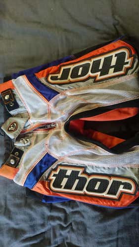 Orange/ blue 28 youth motocross pants