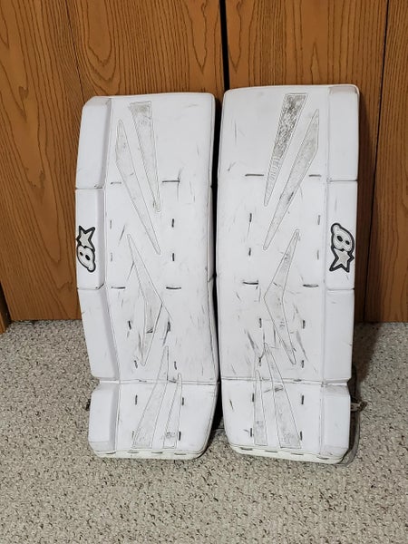 White Used Intermediate 30 +1" Brian's NetZero Goalie Leg Pads