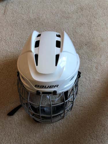 White Used Medium Bauer  Helmet