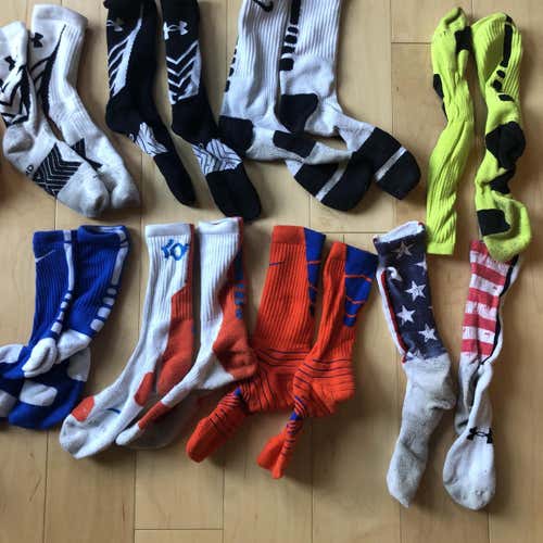 Lot Of Medium/Large Nike And UA Socks