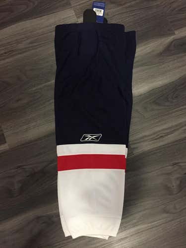 NEW - Red, White, Navy Reebok SX100 Socks (Senior 30 inches)