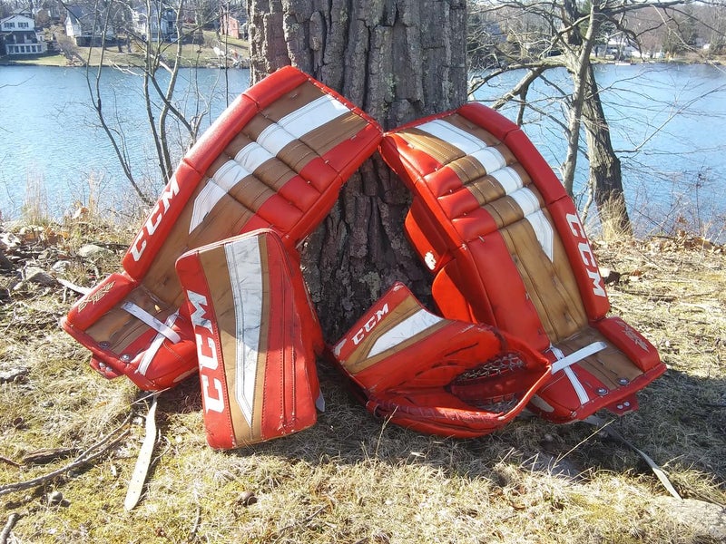 Red Used Senior 32" CCM Regular Premier II Pro Goalie Full Set Pro Stock