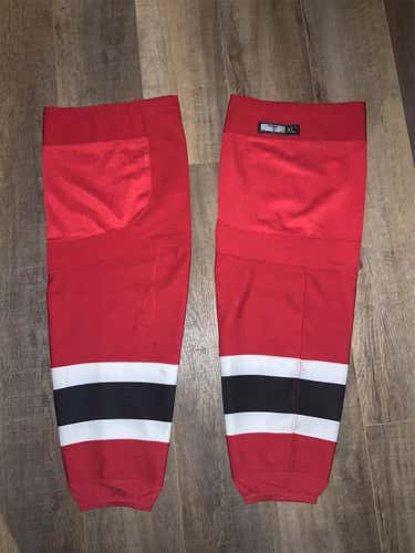 NHL NJ DEVILS XL+ Home Reebok Pro Stock Socks