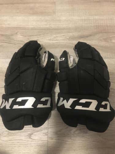 Black Used CCM HGTK 14" Pro Stock Gloves