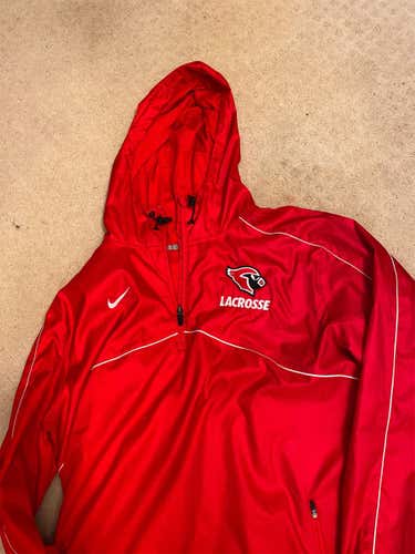 Adult Large Nike Lacrosse Windbreaker Red