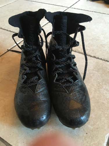 Black Unisex Molded Cleats High Top