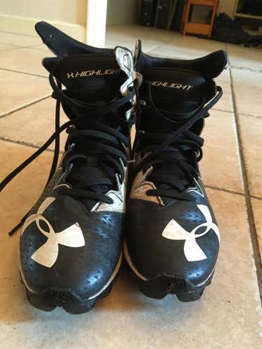 Black Unisex Molded Cleats High Top