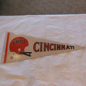 Vintage Cincinnati Bengals 2 Bar Helmet Pennant NFL