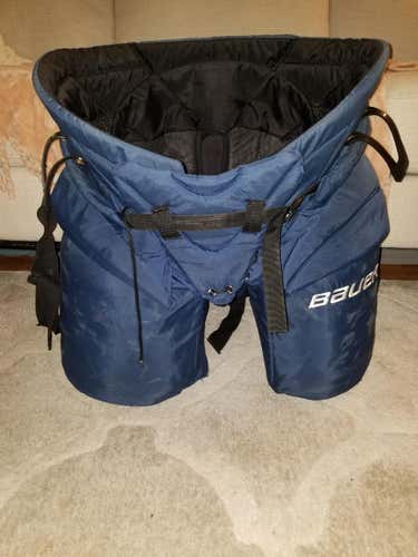 Blue Used Senior Large Bauer Goalie Pants