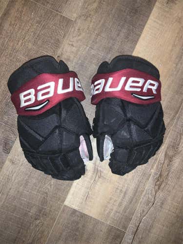 NHL ARIZONA COYOTES MCGINN Used Bauer 1X Pro 14" Pro Stock Gloves