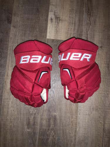 NHL DETROIT RED WINGS KINDL Bauer APX2 Pro 14" Pro Stock Gloves
