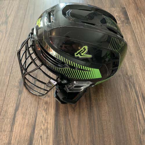 Custom Saskatchewan Rush Used Bauer Helmet (Box Lacrosse)
