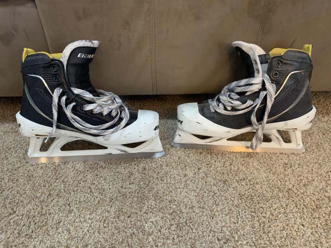 Senior Used Bauer Supreme One60 Hockey Goalie Skates D&R (Regular) Size 7