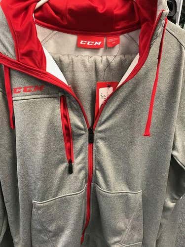 CCM Gray New Unisex Adult large fleece jacket and pants set