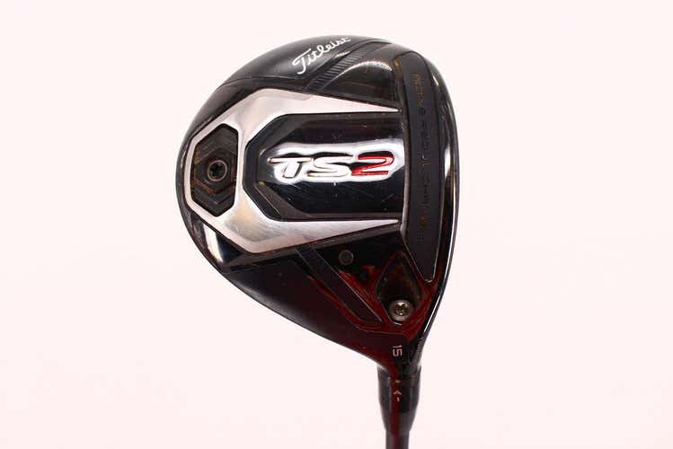 Titleist TS2 Fairway Wood 3W 15° PX HZRDUS Smoke Black 70 Graphite Stiff RH 43.0in w/Headcover