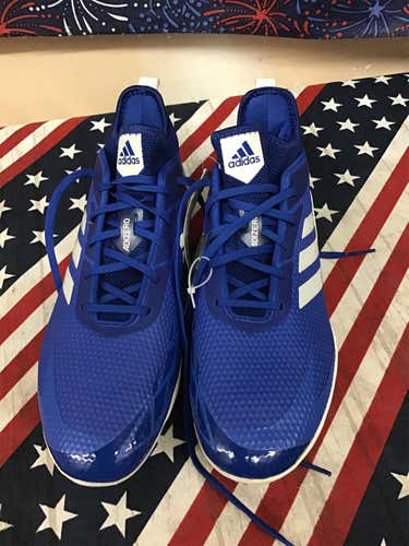 Blue Men's Metal Cleats Adidas Adizero Afterburner 145304