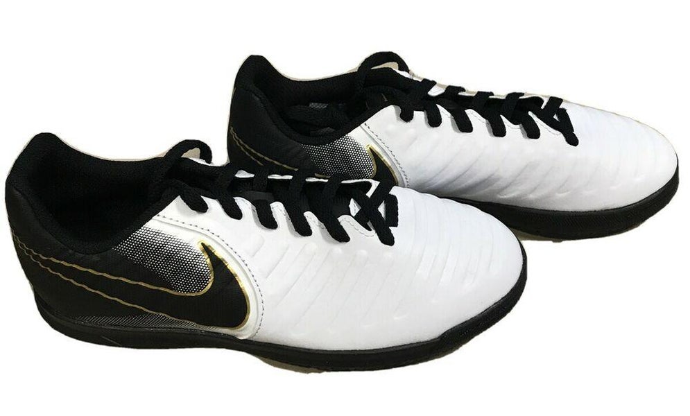 NEW Nike JR Legend Club IC Athletic Shoes White Black Size 4.5Y NIB | SidelineSwap