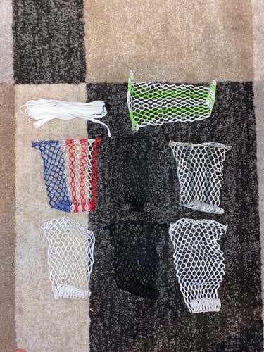 Used ECD Lacrosse Mesh Pack ( 3pcs Hero 2.0, 3pcs Hero, 1pcs STX Mesh) + Hero Strings