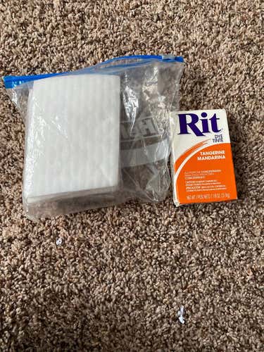 Head Scrubber With Orange Rit Dye