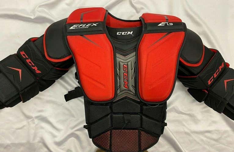 CCM Extreme Flex E1.9 Goalie Arm & Chest Protector Size SR Medium NEW