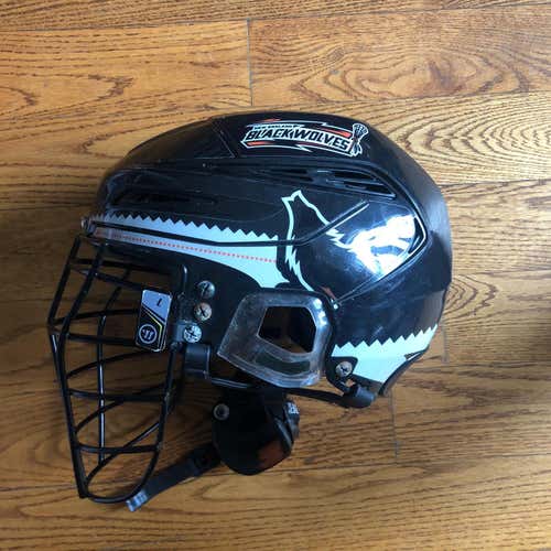 Game Worn New England Blackwolves Helmet