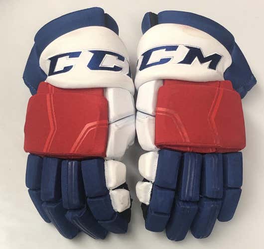 CCM HGQL Pro Stock Custom Hockey Gloves 15" New York Rangers 2 (6119)