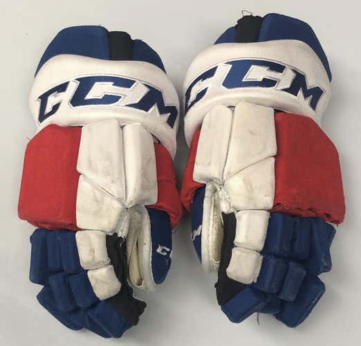 CCM HGTKPP Pro Stock Hockey Gloves 14" NHL Rangers used (77) (6118)