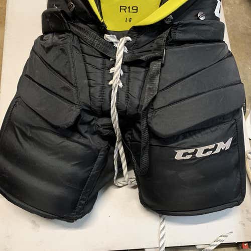 Black Senior Large CCM Premier R1.9 Pro Stock Hockey Goalie Pants