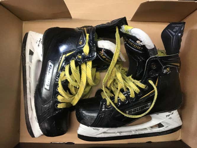 Bauer Supreme 2S Hockey Skates - Black/Gold - Junior Size 4.5D - Used