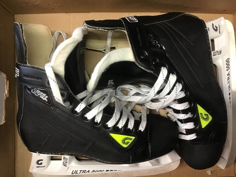 Graf Ultra G935S Hockey Skates - Black/Volt - Size 8 Senior - BRAND NEW in BOX!!