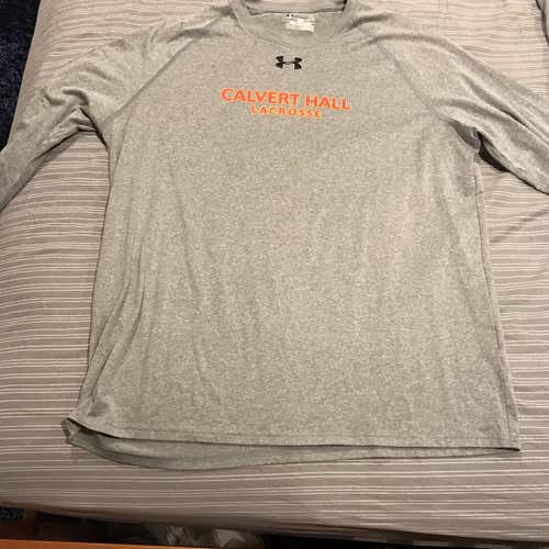 Grey XL Calvert Hall Lacrosse Long Sleeve Under Armour Shirt