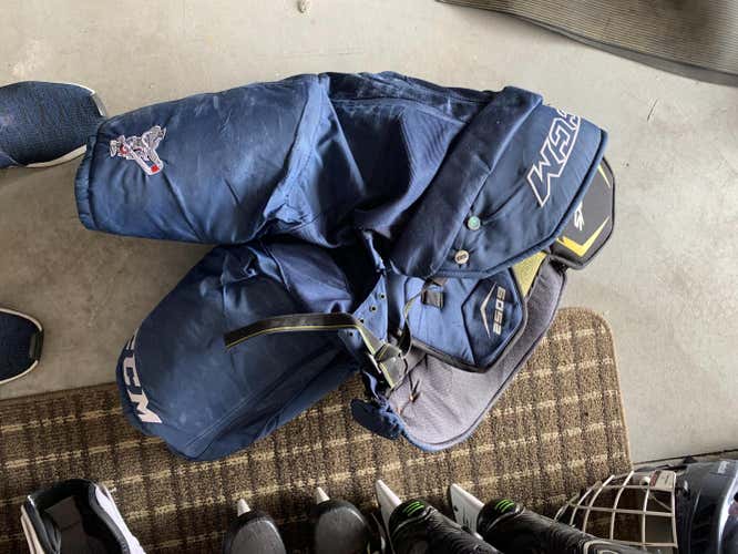 Blue Used Senior XL CCM Tacks 6052 Hockey Pants