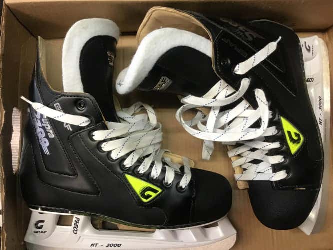 Graf Supra G709 Hockey Skates - Black/Volt - Size 8 Mens - BRAND NEW in BOX!!