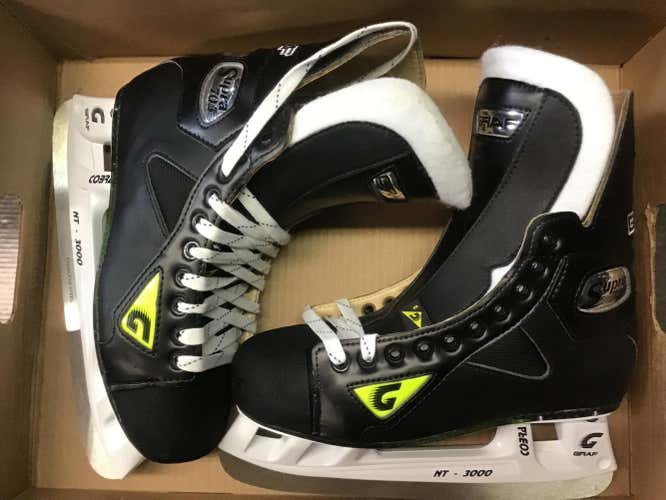 Graf Supra G705 Hockey Skates - Black/Volt - Size 8 Senior - BRAND NEW in BOX!!