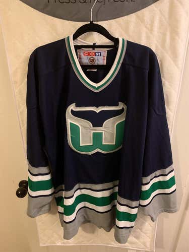 Blue Hartford Whalers Adult XL CCM  Jersey