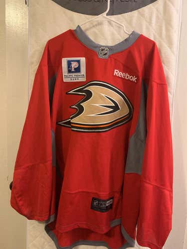 Anaheim Ducks Red Practice Adult 58 Reebok Pro Stock Jersey