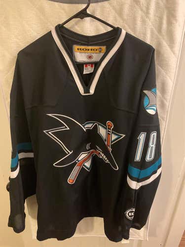 San Jose Sharks Mike Ricci Black Adult XXL Koho  Jersey